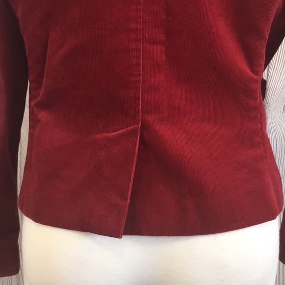 Bets by Canvasbacks Red Corduroy Blazer Size 8 - Picture 9 of 16